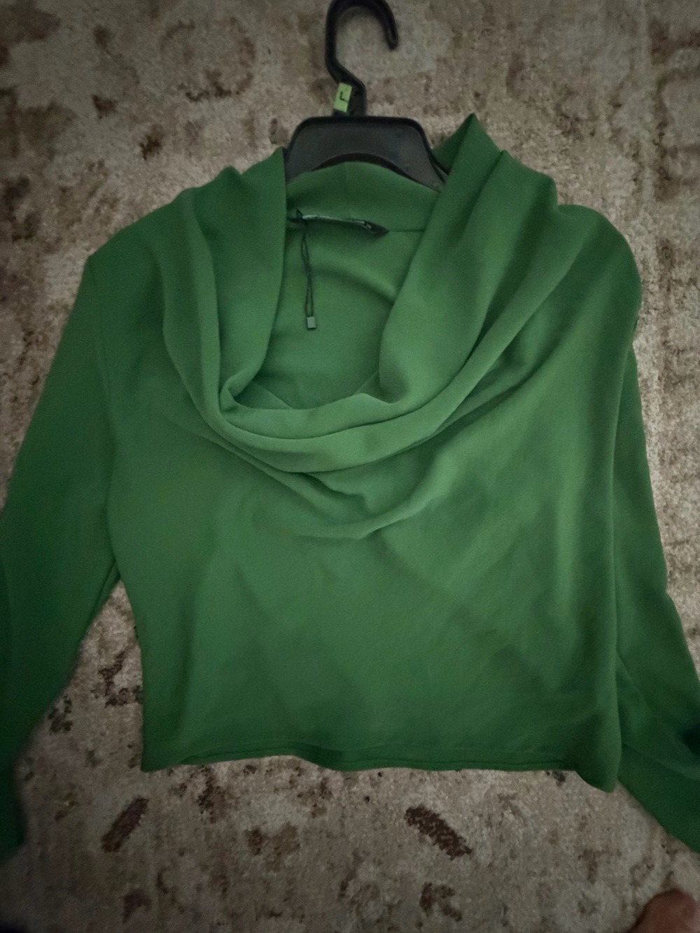 Zara Draped Green Blouse - Picture 5 of 5